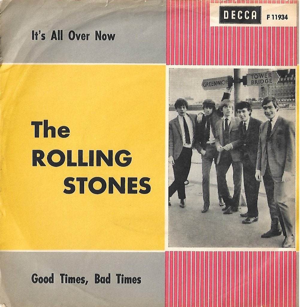 Rolling Stones single "It's All Over Now" [ZWEDEN], Gebruikt, Verzenden, 7 inch, Beschermende buitenhoes
