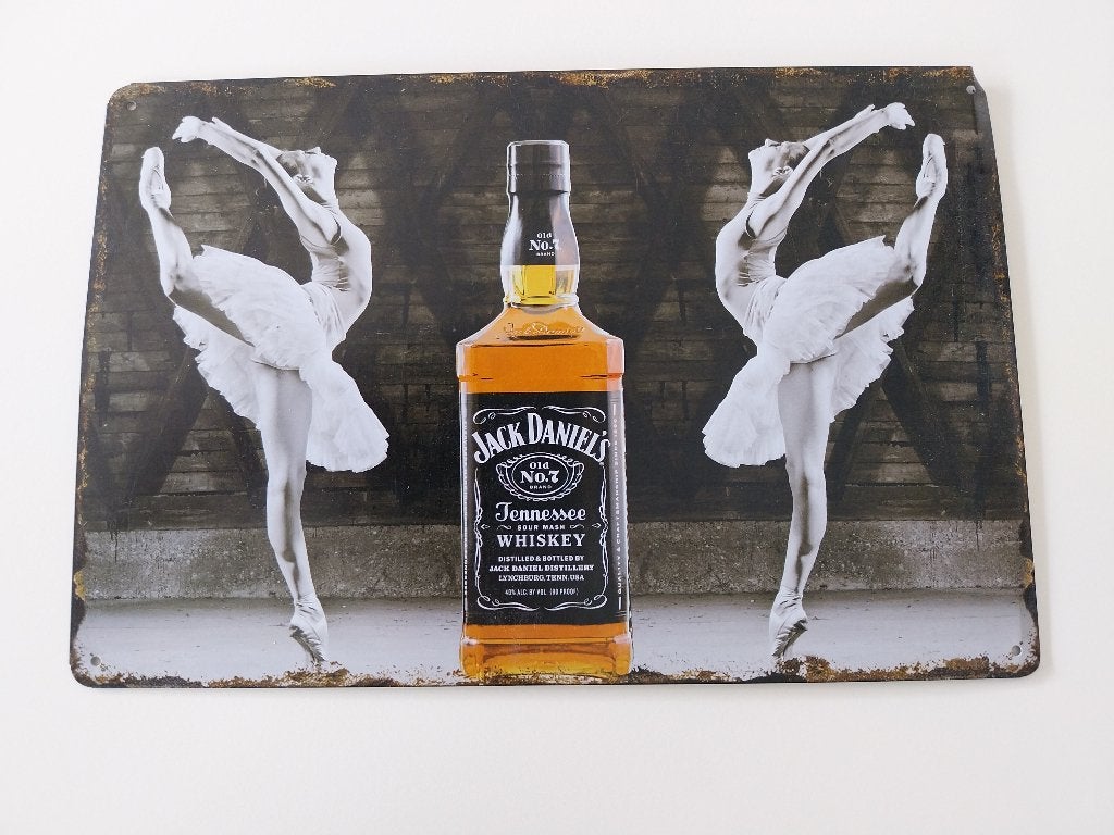 Blikken bordje Jack Daniel's, Ophalen of Verzenden, Gebruikt, Reclamebord