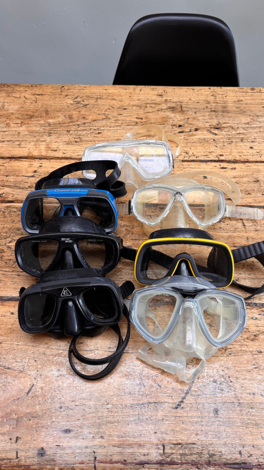 Lot duikbrillen Cressi Sub Mares, Sports nautiques & Bateaux, Plongée, Enlèvement, Utilisé