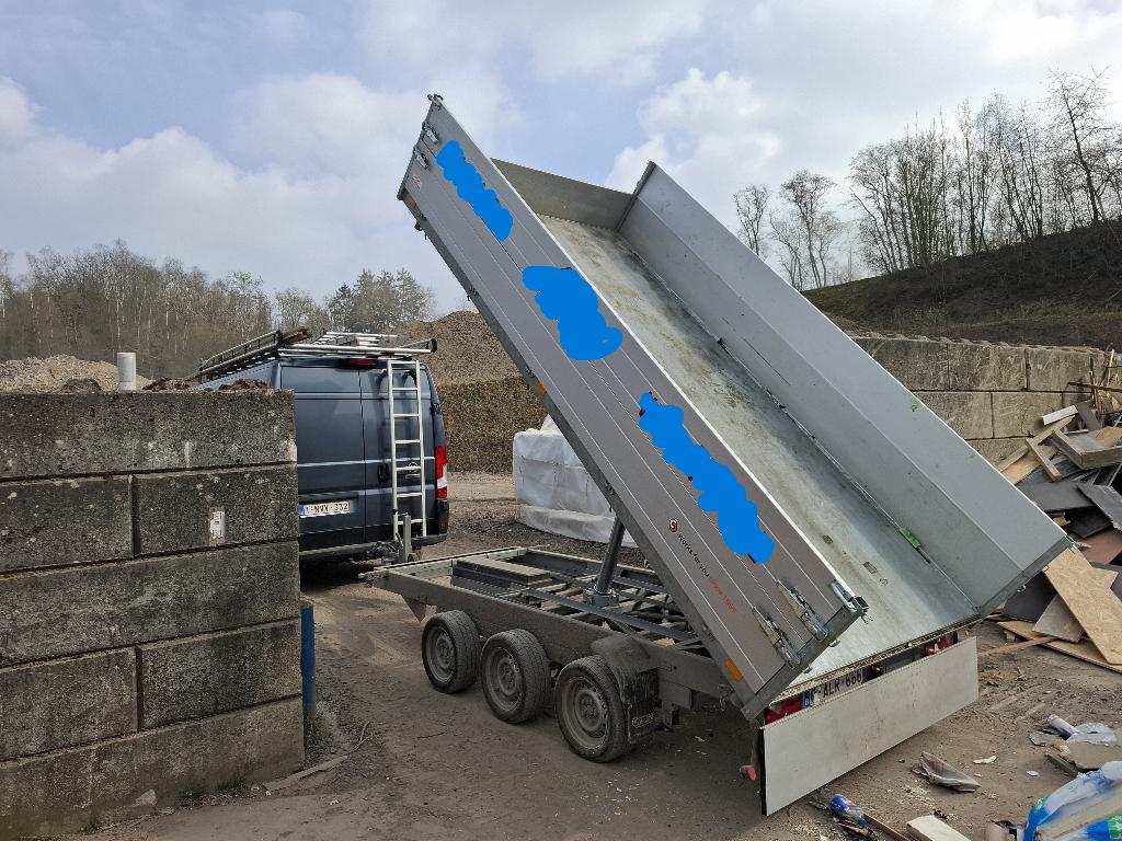 Remorque Tribenne SARIS K3 406 204 3500 3E – Triple essieux, Ophalen of Verzenden, Zo goed als nieuw
