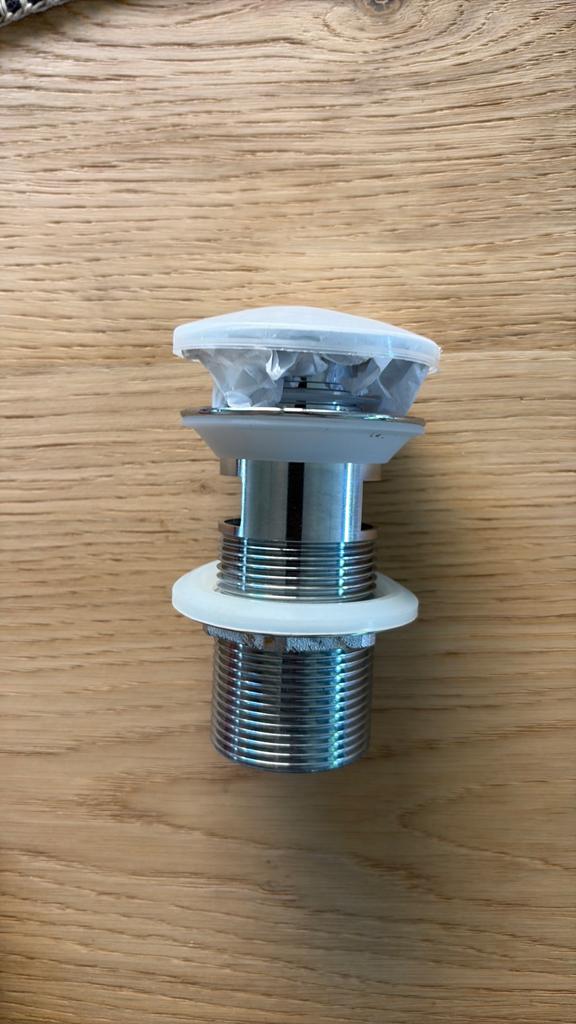 Villeroy en Boch Universeel plug Push-open, 50 tot 100 mm, Nieuw, Ophalen of Verzenden, Inox