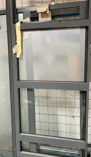 raampartij aluminium antraciet 100x250 en 200x250, Ophalen, Raamkozijn, Aluminium, Zo goed als nieuw