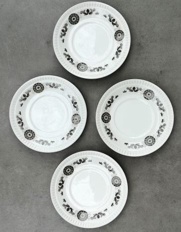 4 SOUCOUPES « MURIELLE » — Boch, Enlèvement ou Envoi, Vintage, Céramique, Utilisé