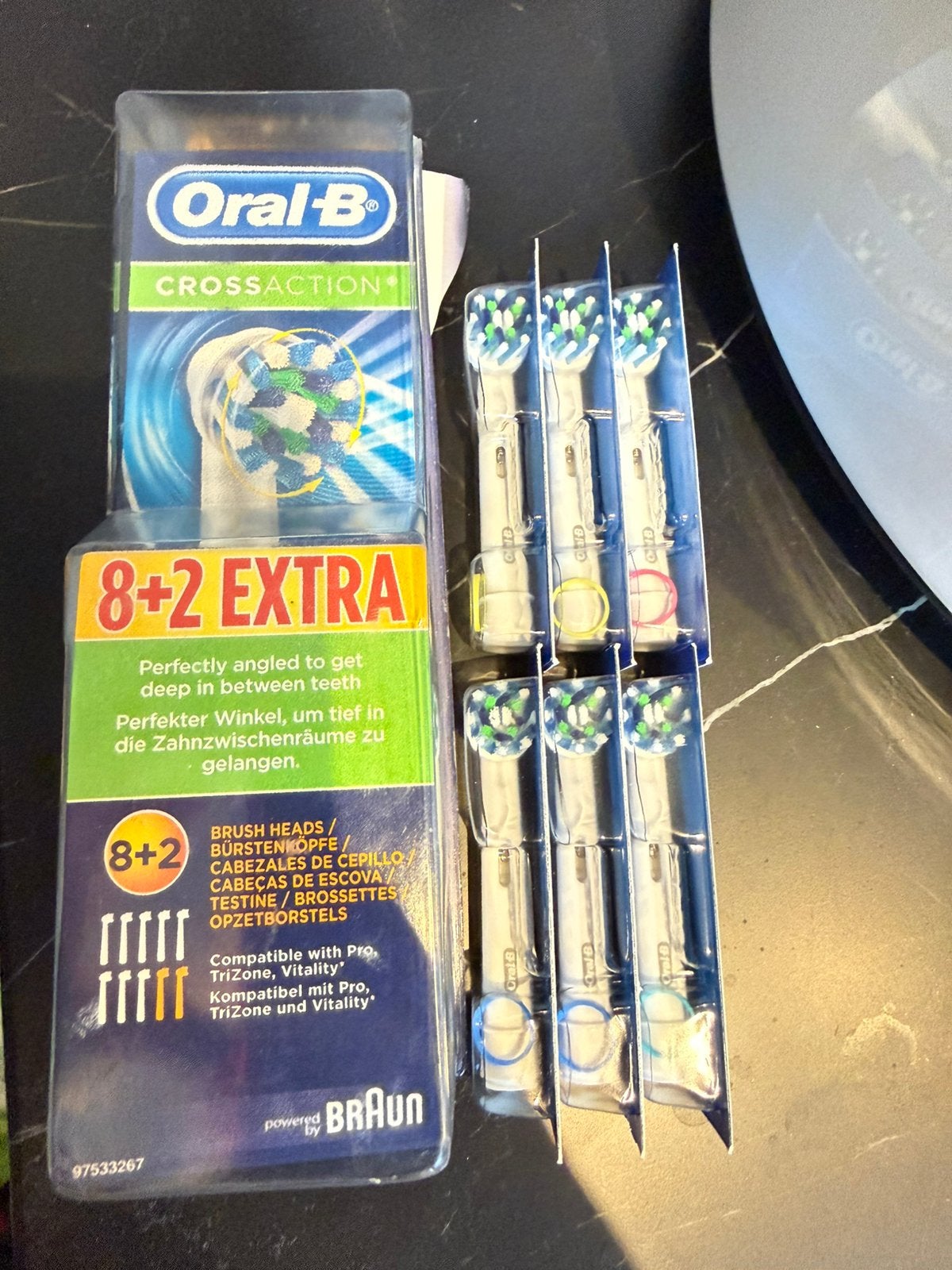 Oral B Cross Action - 6 opzetborstels nieuw in verpakking, Enlèvement, Neuf