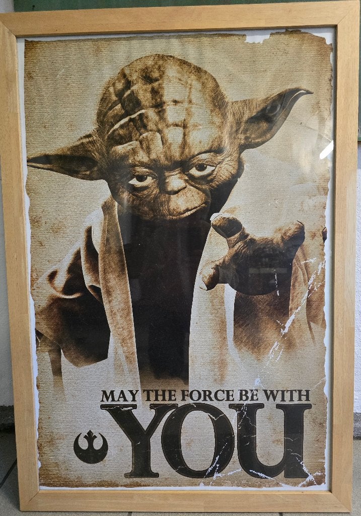 Star Wars Poster Yoda, Collections, Rectangulaire vertical, Avec cadre, Comme neuf, Enlèvement