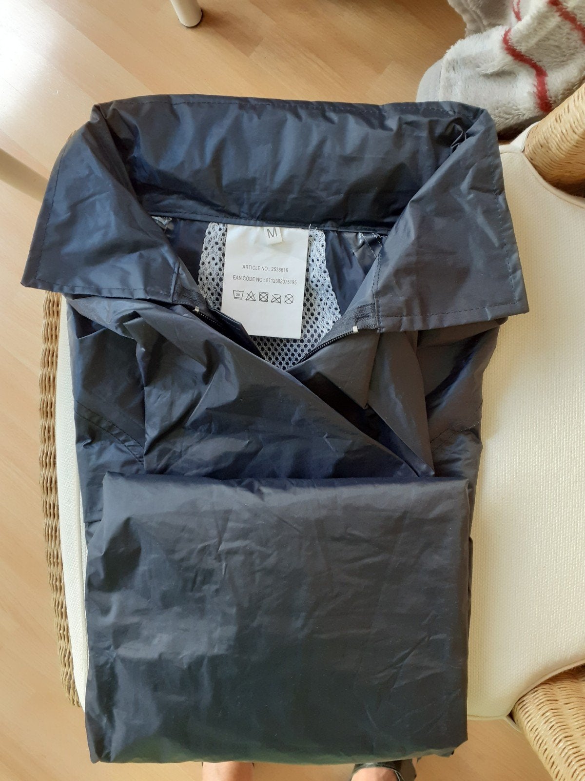 Regenjas met kap k-way, Ophalen, Nieuw, Maat 38/40 (M), Blauw