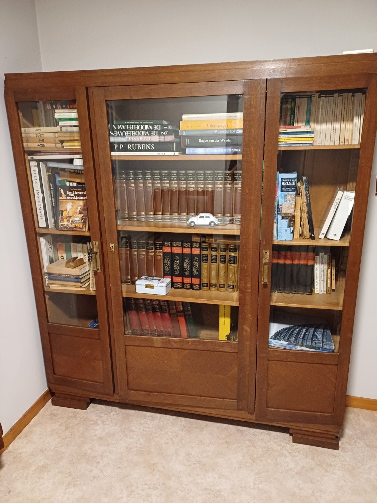 Art-deco vitrineboekenkast, Antiek en Kunst, Ophalen