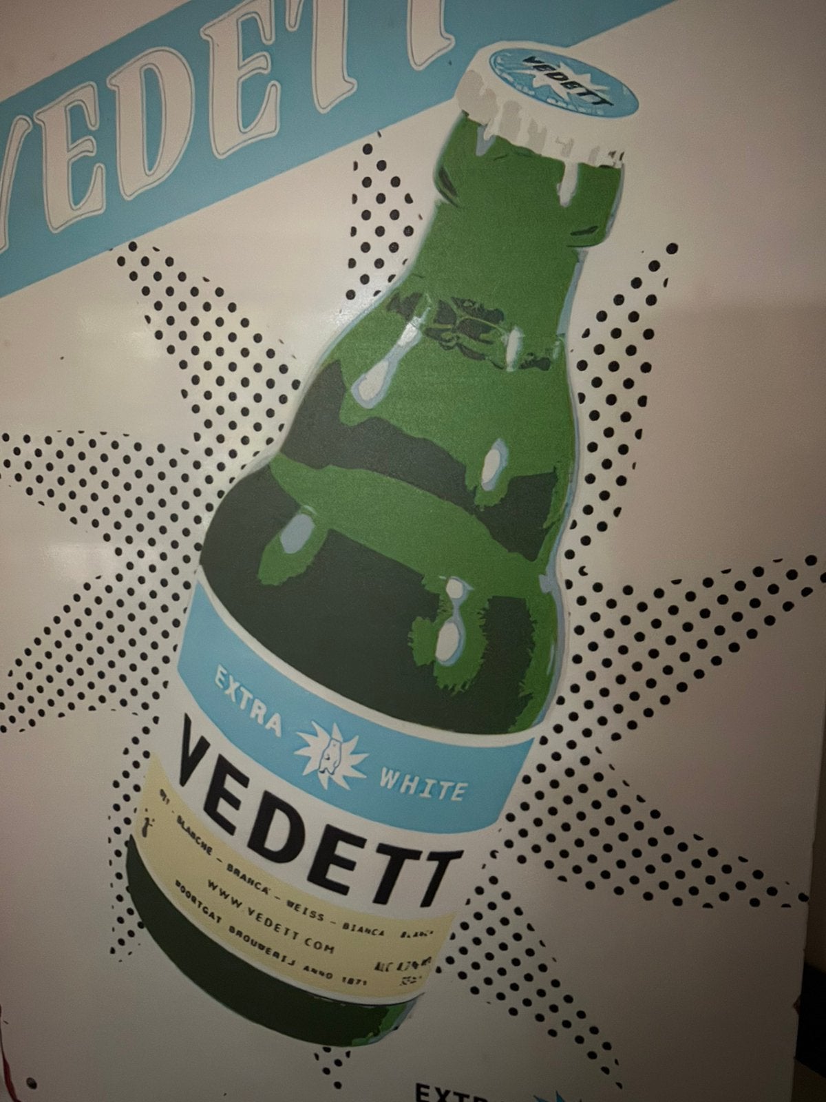 Panneau d'affichage en métal Vedett, Enlèvement ou Envoi, Neuf, Panneau publicitaire
