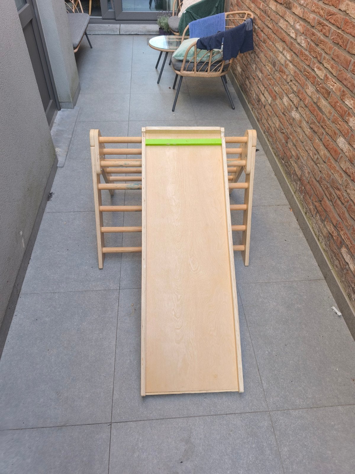Montessori Klimrek met Glijbaan/Klimplank –, Ophalen