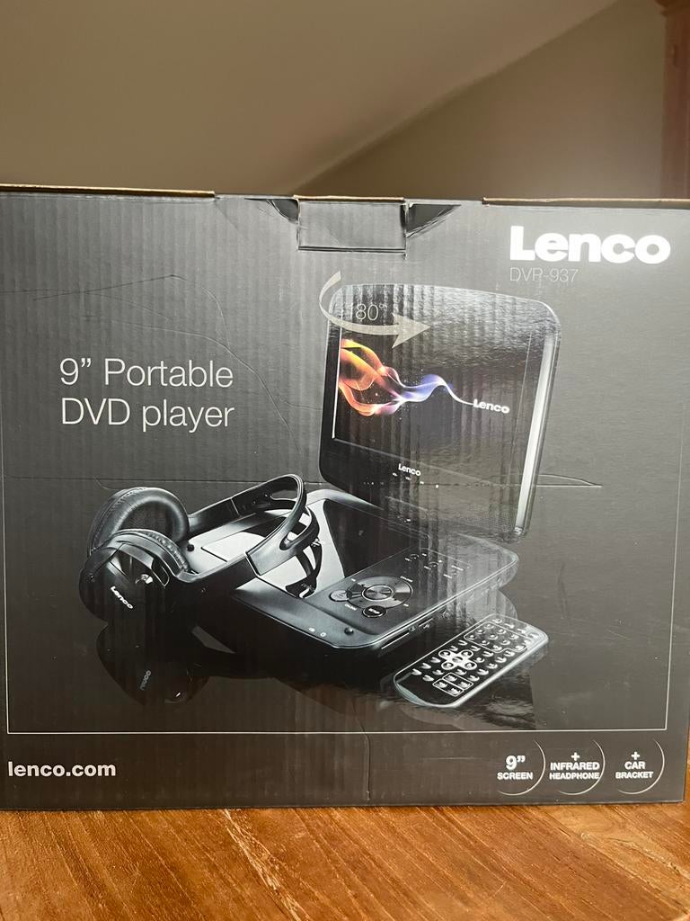 Lenco 9” draagbare dvd speler met hoofdtelefoon, Ophalen, Zo goed als nieuw