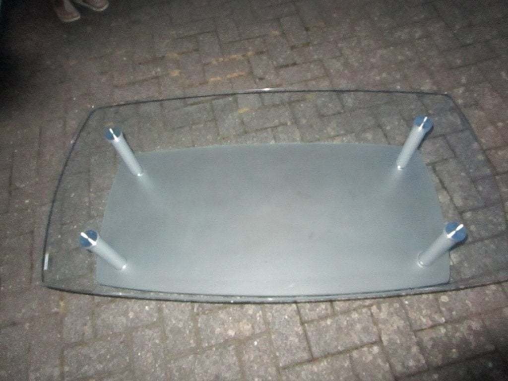 rechthoekige glazen tafel, Huis en Inrichting, Ophalen, 100 tot 150 cm, 50 tot 100 cm, Glas