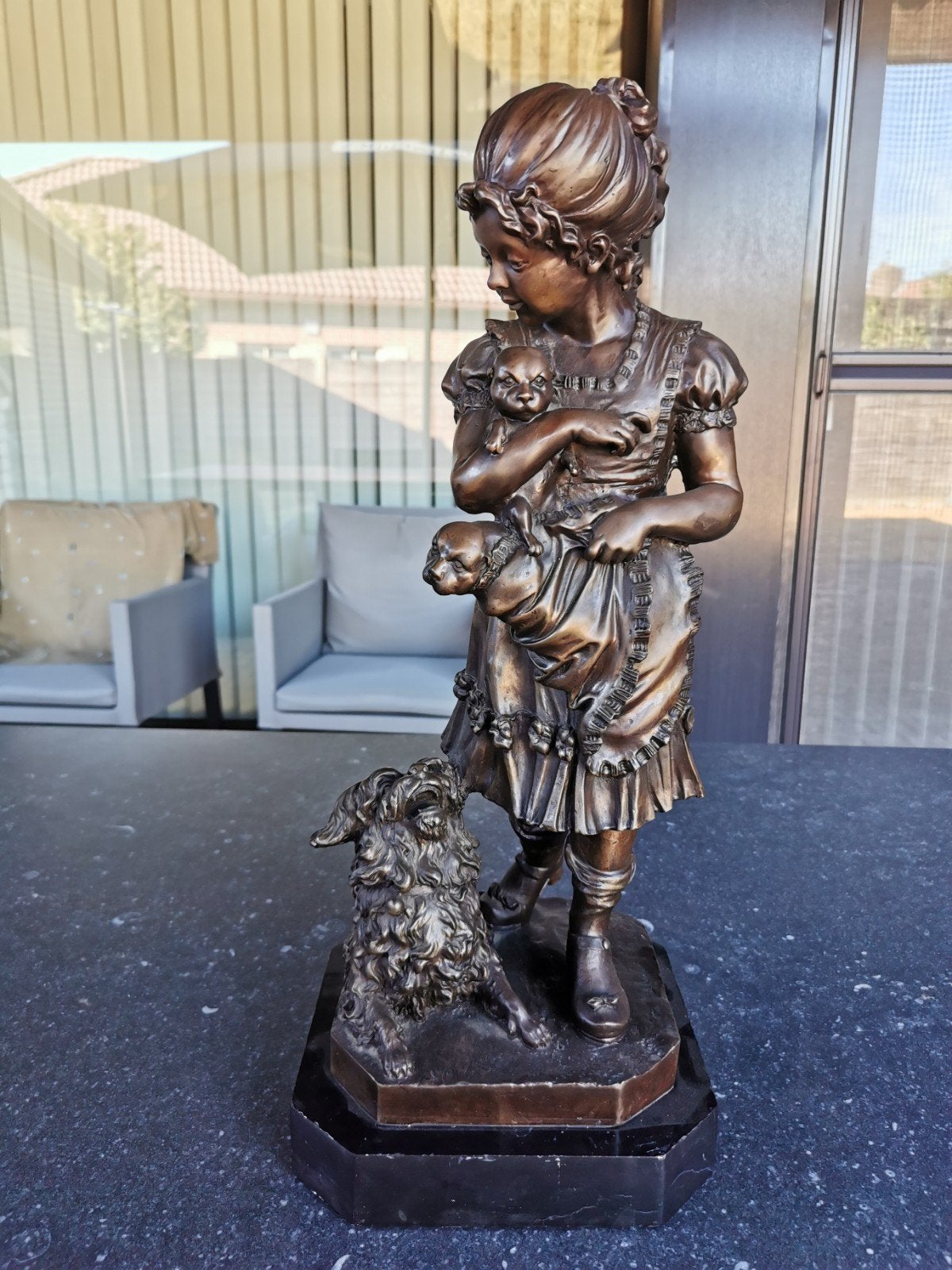 Bronzen beeld getekend A. Barye, Antiek en Kunst, Ophalen of Verzenden