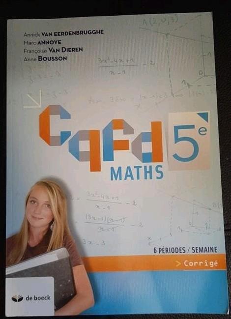 Cqfd maths 5ème corrigé, Livres, Enlèvement ou Envoi