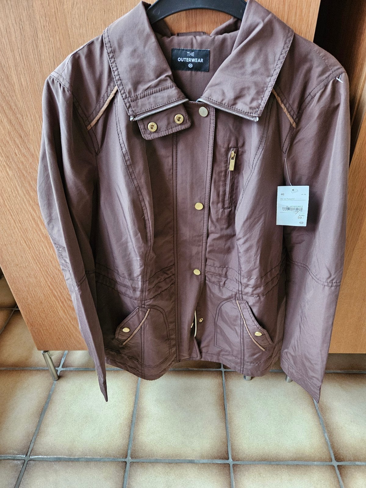 dames jas, Ophalen, Nieuw, Maat 46/48 (XL) of groter, Bruin