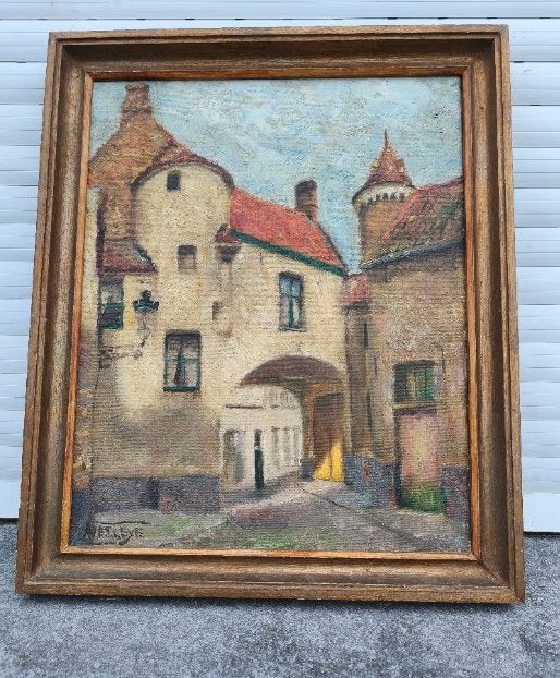 Huile sur toile signe verleye, Enlèvement ou Envoi, Toile