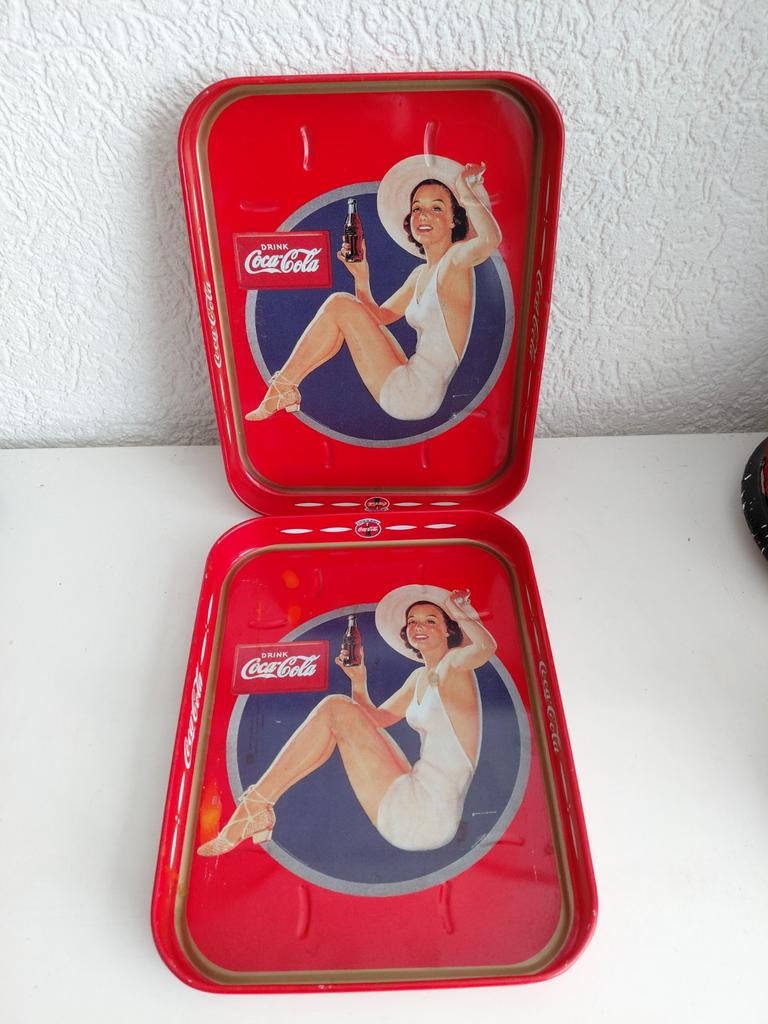 2 vintage plateaus coca cola, Verzamelen, Ophalen of Verzenden