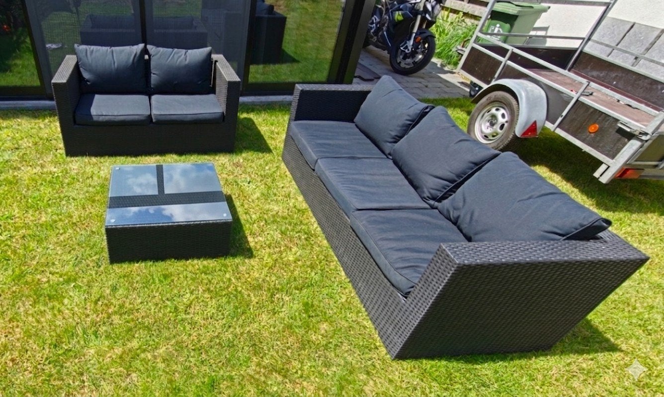 Exterioo lounge merk Bristol inclusief kussenbox 3 + 2 zit, Ophalen, 5 zitplaatsen, Kunststof, Bank