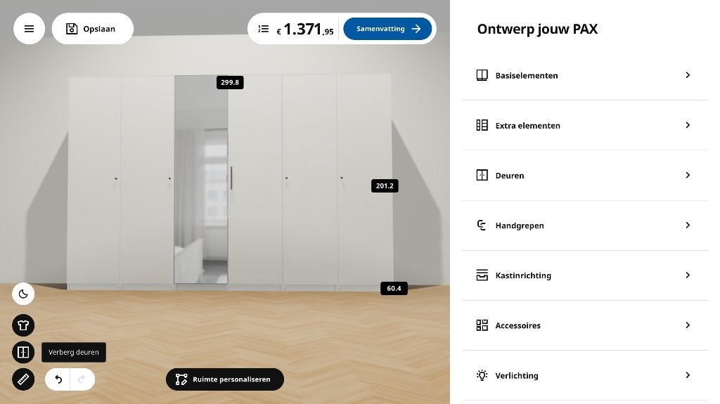 IKEA PAX Kledingkast | 300x58x201 cm | GRATIS LEVERING, Gebruikt, 200 cm of meer, IKEA MODERN, Met klep(pen)