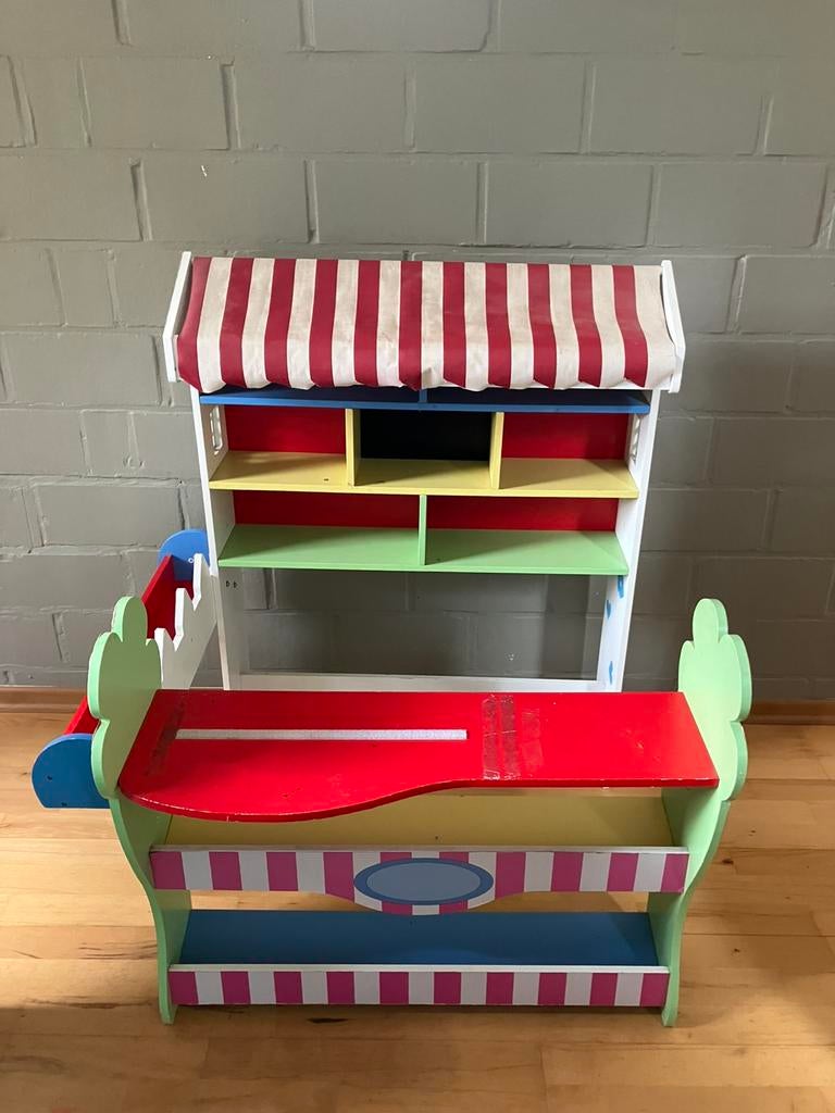 Houten winkeltje, Kinderen en Baby's, Speelgoed | Houten speelgoed, Ophalen, Gebruikt, Meubelstuk of Keukentje