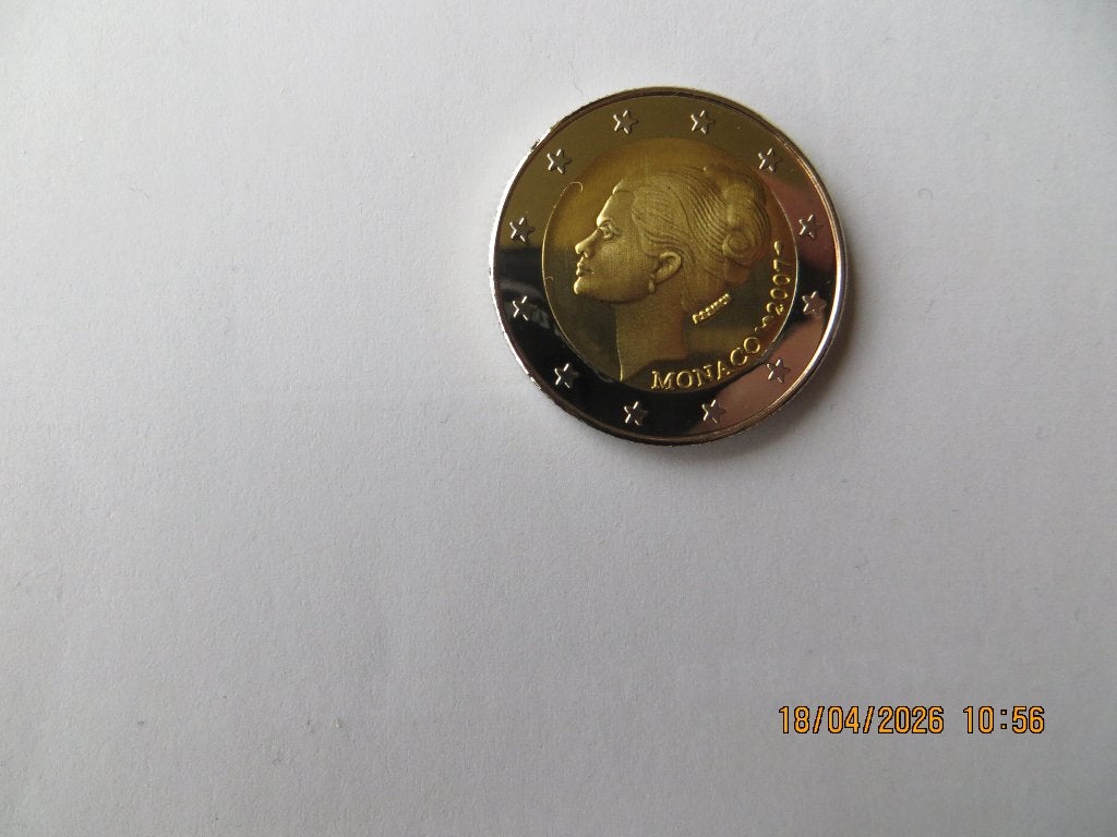 BU 2 EURO Grace Kelly 2007 MONACO, Ophalen, Monaco, 2 euro, Losse munt