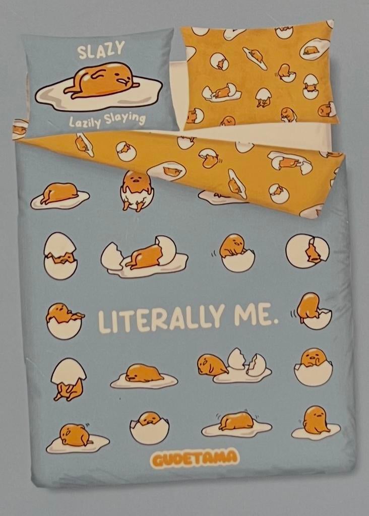 Sanrio Gudetama Dekbedovertrek, Neuf, Garçon ou Fille, Enlèvement ou Envoi, Autres couleurs