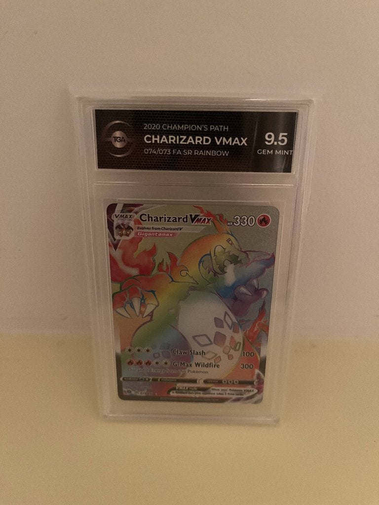 Charizard VMAX - Pokemon Champion's Path TGA 9,5, Ophalen, Zo goed als nieuw, Losse kaart
