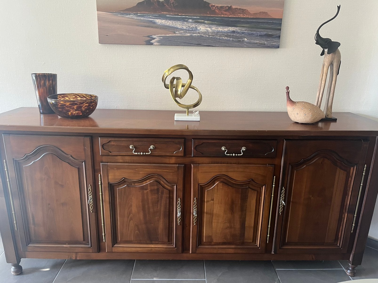 Dressoir notelaarhout, Avec tiroir(s), 200 cm ou plus, Notelaarhout, Enlèvement