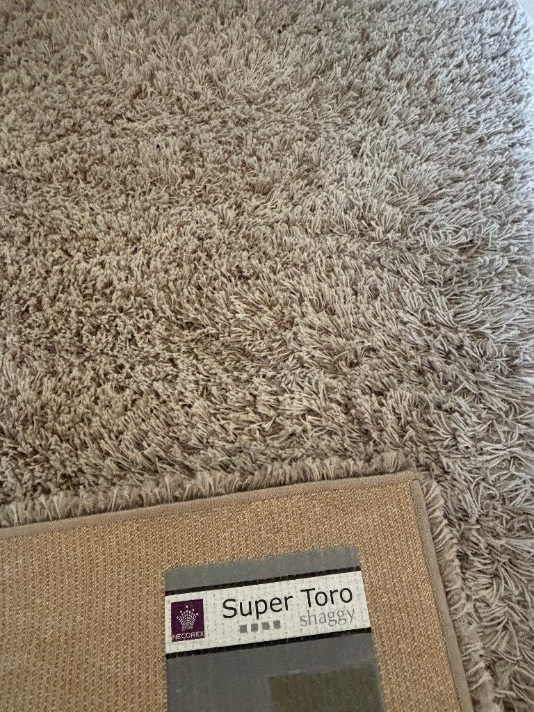 beige/taupe Tapijt 190 x 130 cm, Gebruikt, 100 tot 150 cm, Beige, Ophalen of Verzenden