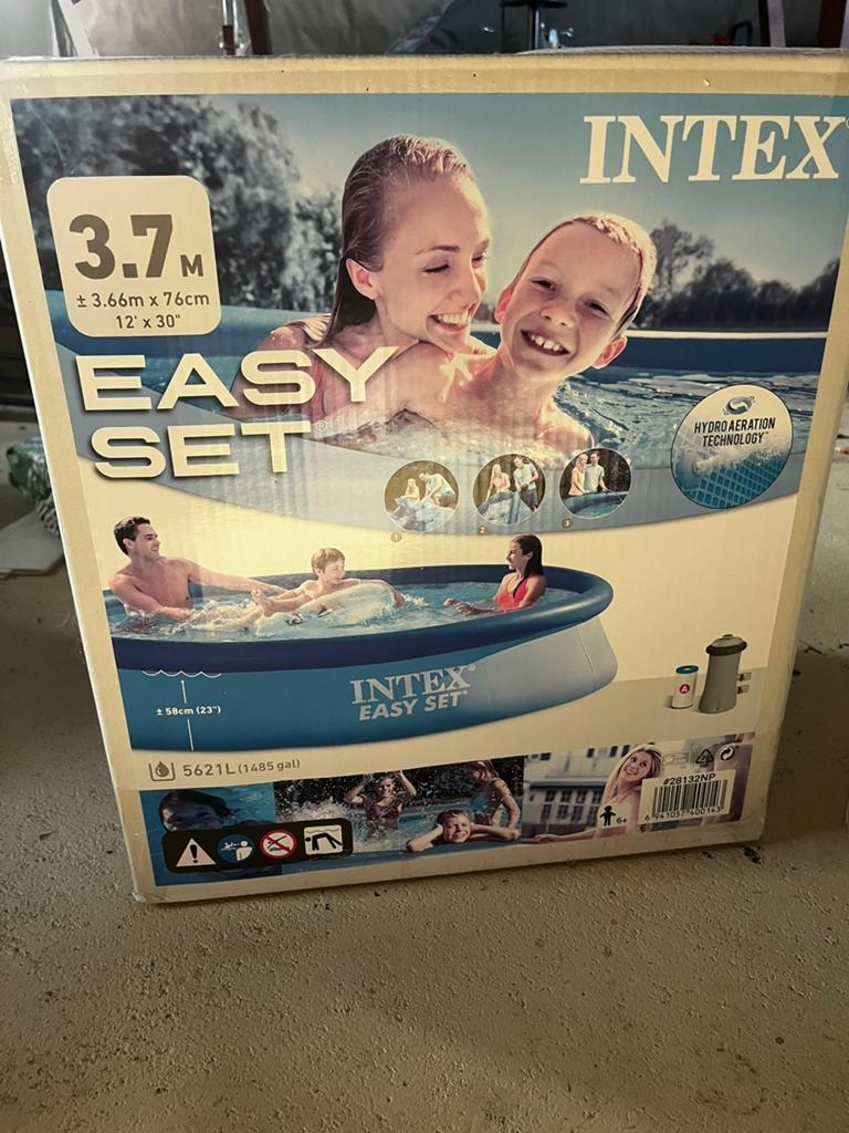 Intex Easy Set 366x76 + afdekzeil, Tuin en Terras, Ophalen, Minder dan 80 cm, Rond, 300 cm of meer