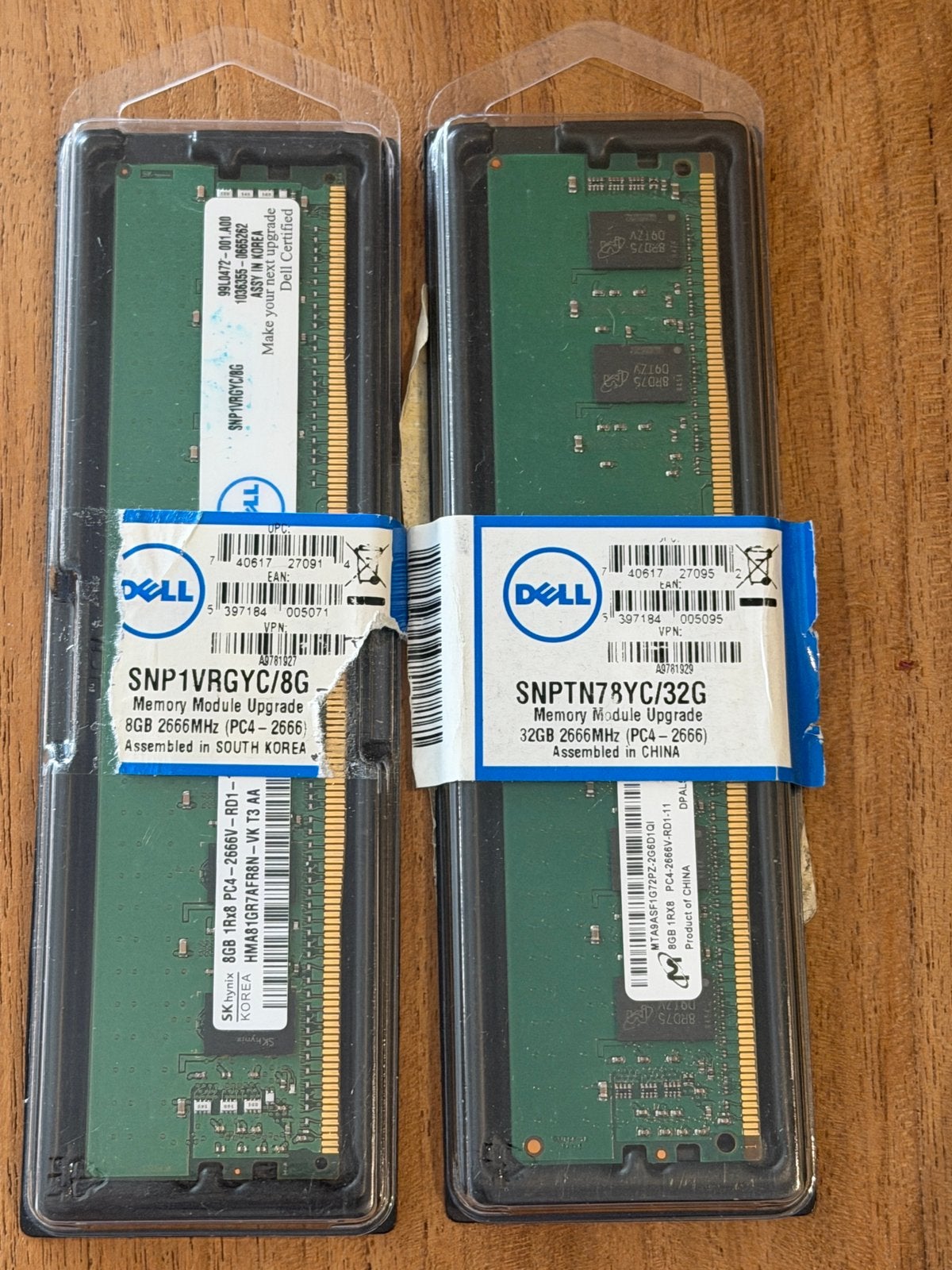 Dell RAM 2 x 8 gb : 16 gb HMA81GR7AFR8N-VK, Computers en Software, RAM geheugen, DDR4, Ophalen of Verzenden, Zo goed als nieuw
