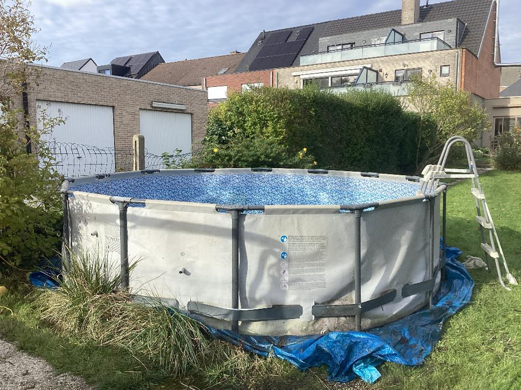 zwembad met zandfilter, Tuin en Terras, Zwembaden, Gebruikt, Opzetzwembad, 80 tot 120 cm, 400 cm of meer, Rond, Ophalen