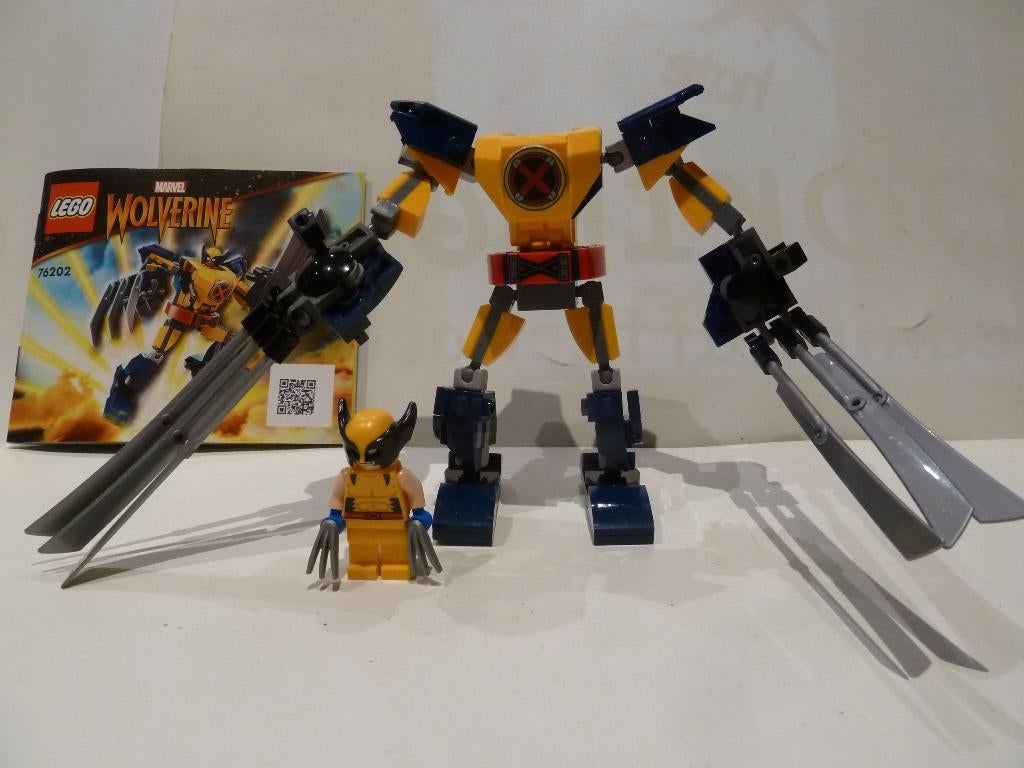 Lego Marvel Super Heroes X-Men 76202 Wolverine Mech Armor, Ophalen of Verzenden, Zo goed als nieuw, Complete set, Lego