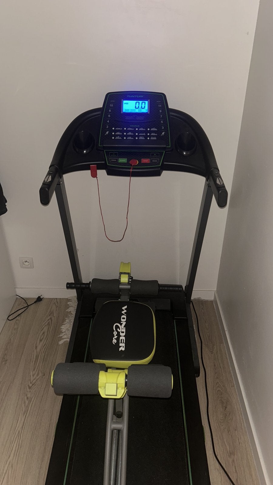Tunturi Loopband + Wonder Core Buikspierapparaat, Enlèvement, Comme neuf, Dos, Tapis roulant