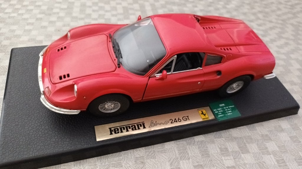 Ferrari Dino 246 GT - Anson - Échelle 1:18, Hobby & Loisirs créatifs, Voitures miniatures | 1:18, Enlèvement ou Envoi, Comme neuf