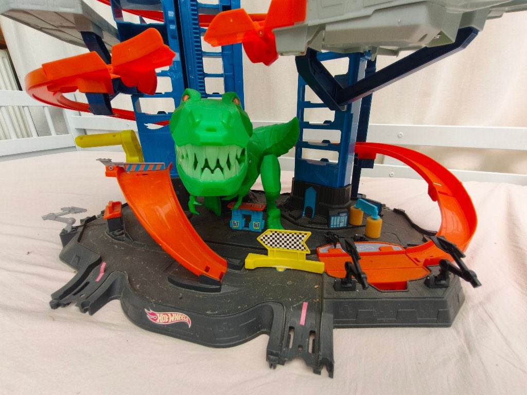 Hot Wheels Ultimate Garage T-Rex, Enfants & Bébés, Jouets | Circuits, Comme neuf, Enlèvement, Circuit, Hot Wheels