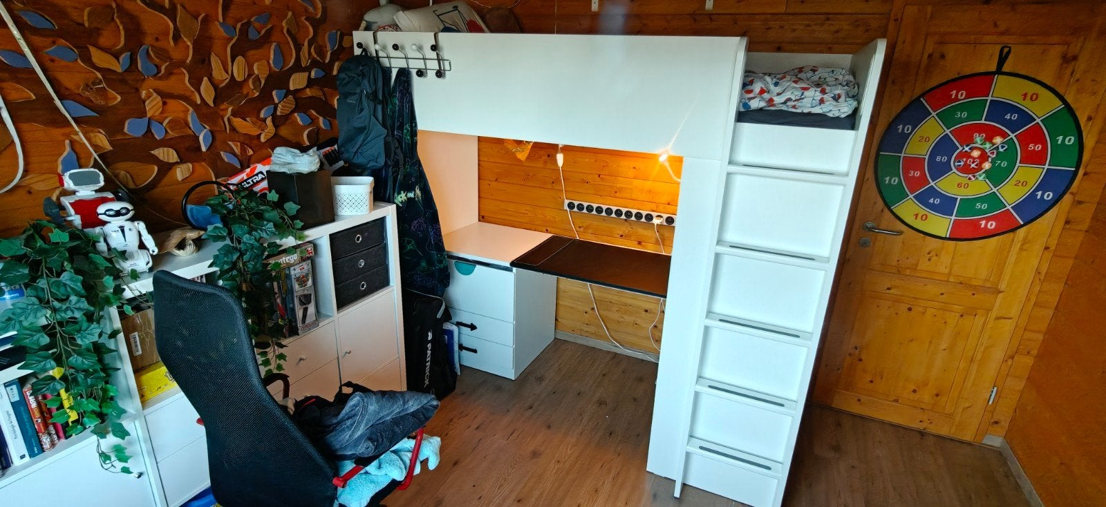 Lit mezzanine IKEA SMÅSTAD 90  200 cm avec bureau et armoir, Enfants & Bébés, Enlèvement, Utilisé, Lit mezzanine ou Lit superposé