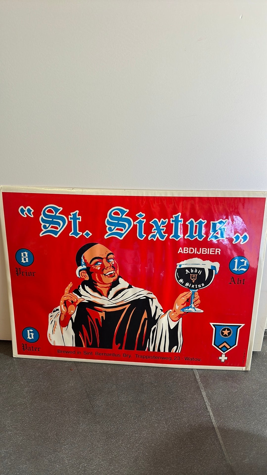 St sixtus Reclamebord, Ophalen of Verzenden, Zo goed als nieuw, Reclamebord