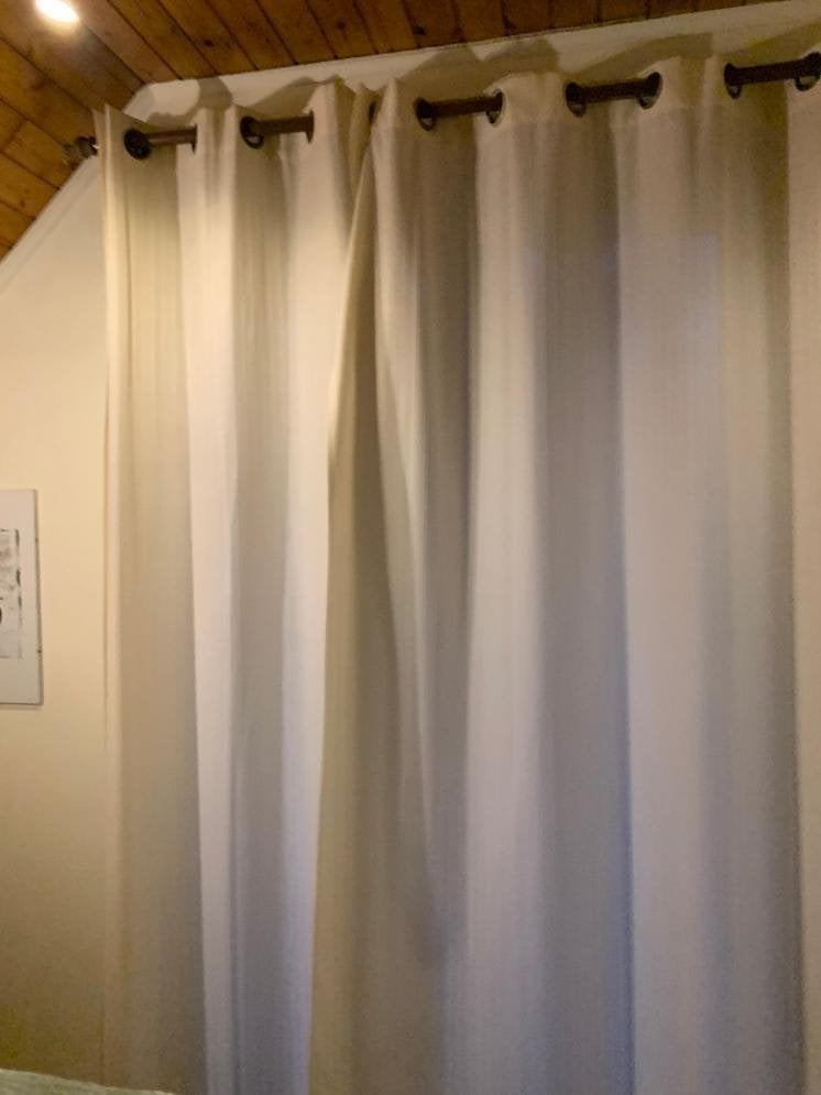 draperie, Ophalen, Inclusief montageonderdelen, Beige, 218 cm