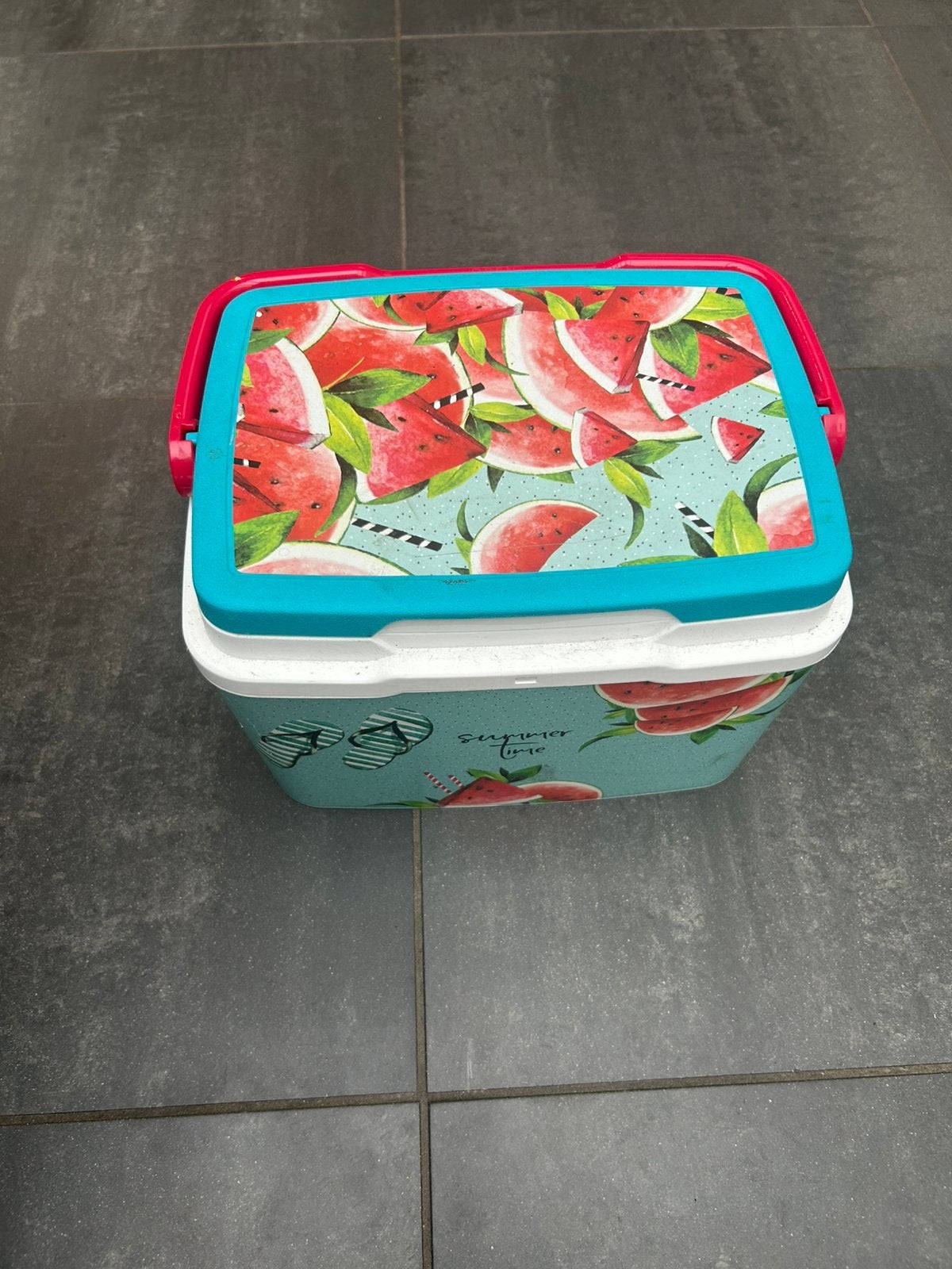 Kleine zomerse koelbox, Caravans en Kamperen, Koelboxen, Ophalen, Zo goed als nieuw, Koelbox