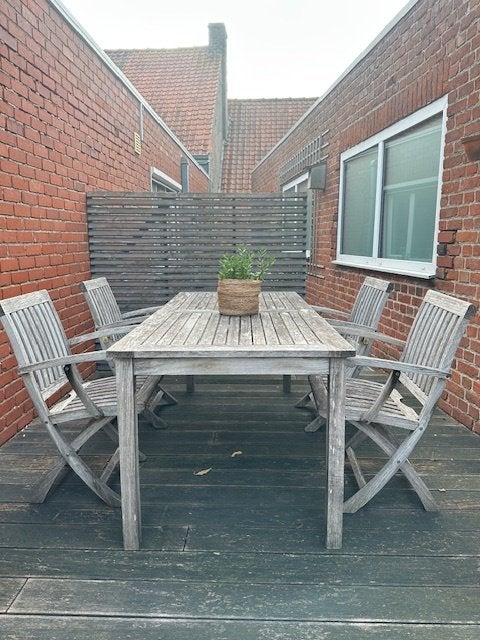 tuintafel set, Tuin en Terras, Ophalen, Gebruikt, Rechthoekig, Teakhout