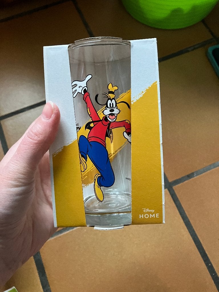 Disney Glas Goofy - Nieuw in verpakking, Enlèvement ou Envoi, Dingo ou Pluto, Neuf, Service