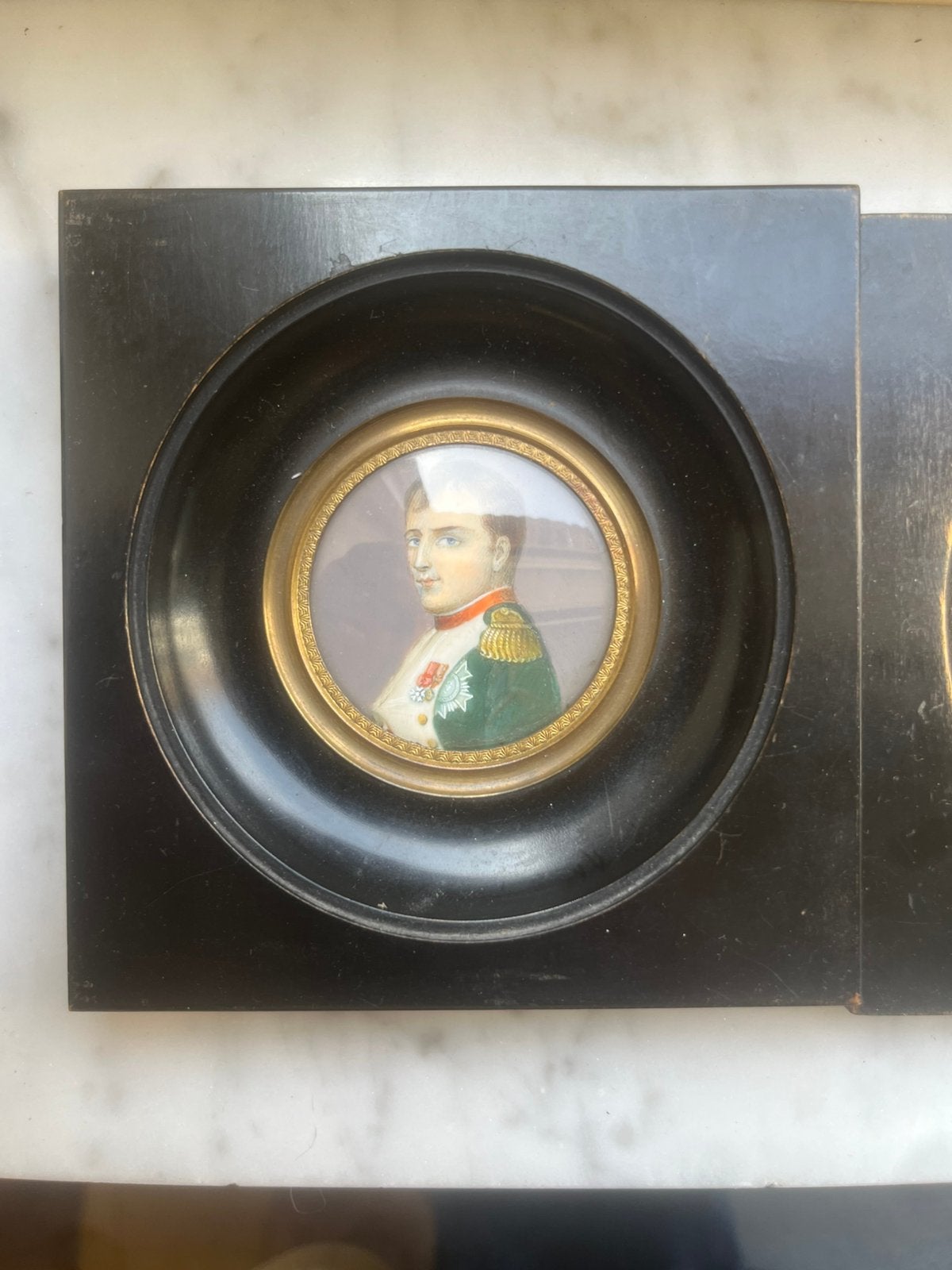 Miniatrue de couple Impérial du XIXe siècle, Antiquités & Art, Portrait ou Personnes, Enlèvement ou Envoi, Autres techniques, Classique