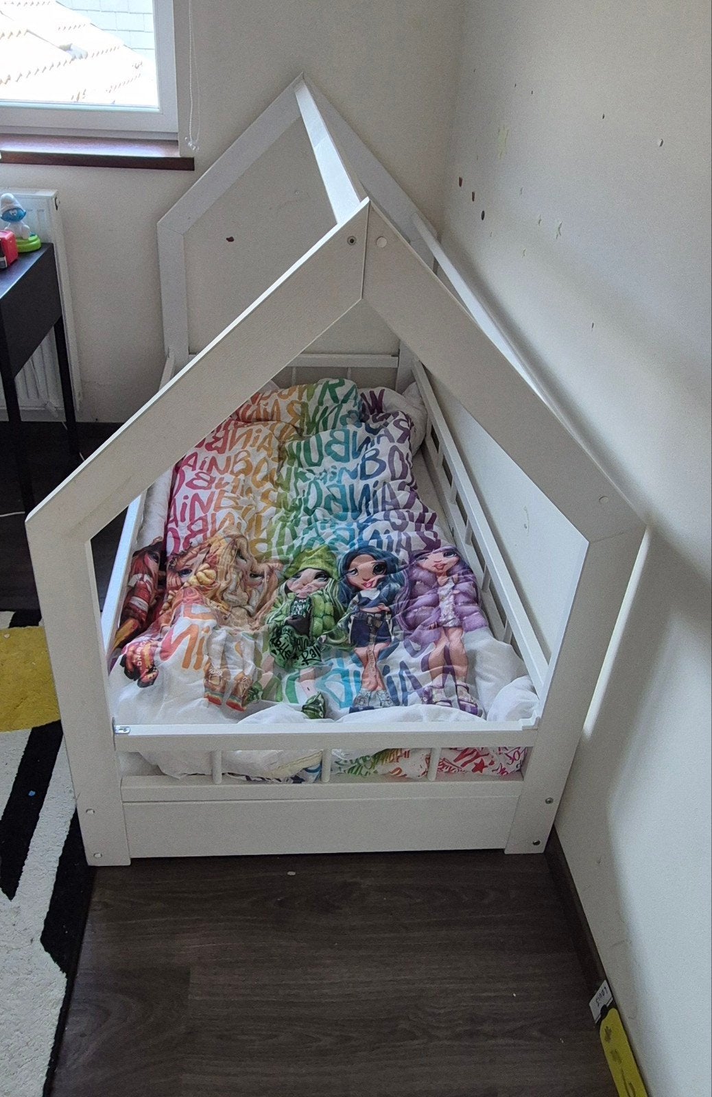 Lit cabane enfant de couleur blanc, Enlèvement, Comme neuf, 160 à 180 cm, 85 à 100 cm