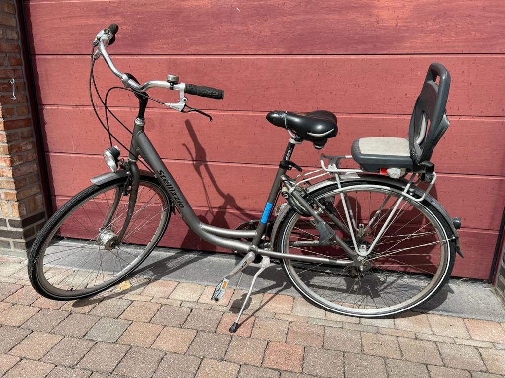 Damesfiets met kinderzitje, Gebruikt, Versnellingen, 1 zitje, Ophalen