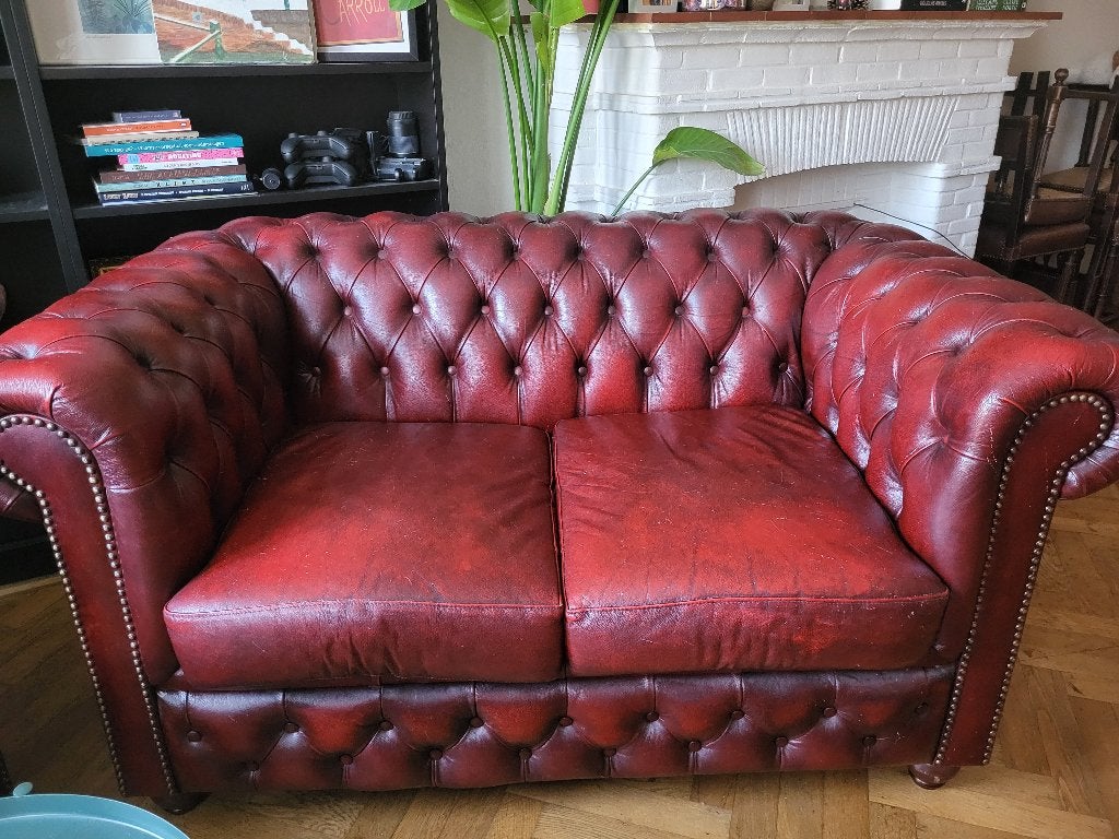 Chesterfield - 2-zit + 2 1-zit, Ophalen, Gebruikt, 150 tot 200 cm, Chesterfield