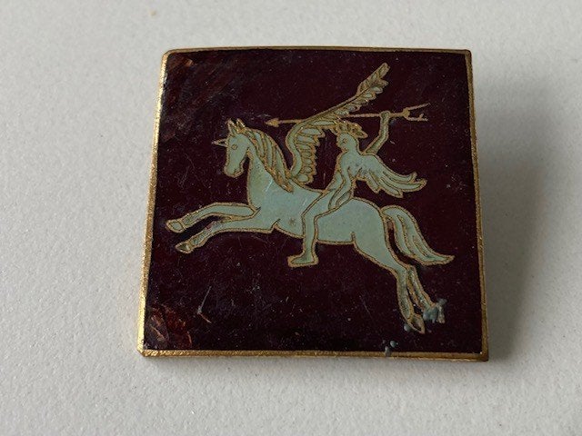 breloque dans email pegasus, Collections, Enlèvement ou Envoi, Armée de terre, Emblème ou Badge