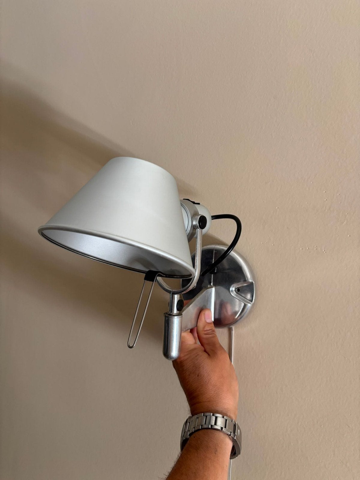 wandlamp Artemide tolomeo, Ophalen of Verzenden, Metaal, Wandlamp, Zilver