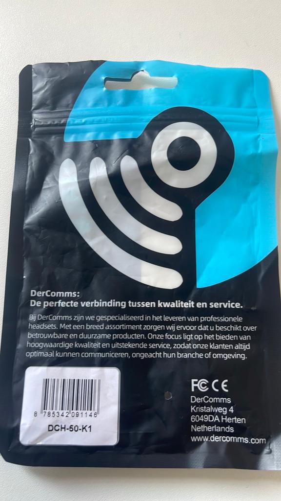Dercomm DCH-50-K1 oortelefoon Kenwood K1, Telecommunicatie, Ophalen, Zo goed als nieuw, Microfoon