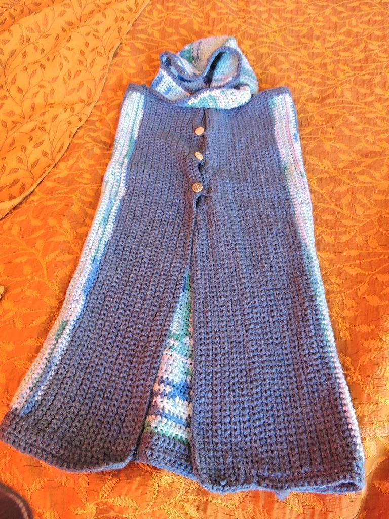 Sortie de bain crochet, Maison & Meubles, Enlèvement, Neuf, Bleu, Autres types