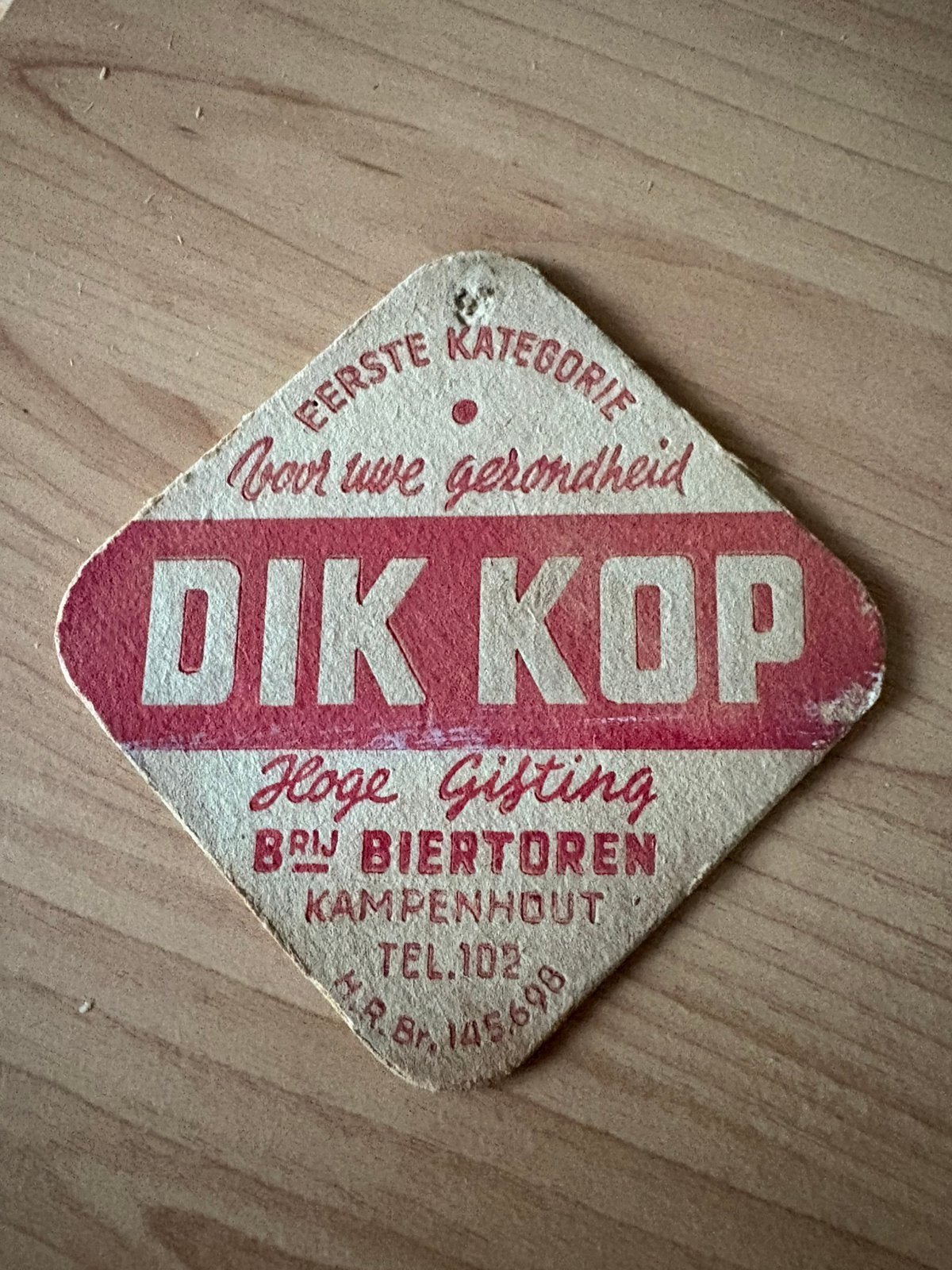 Tour à bière de la brasserie Kampenhout Tel.102 Dik-kop, Enlèvement ou Envoi, Utilisé